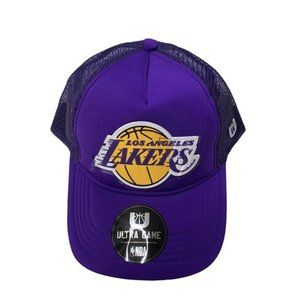NWT NBA LA Los Angeles Lakers Purple Ultra Game Trucker Snap Back Mesh Hat Cap